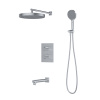 Душевая система с тропическим, ручным душем и изливом, термостат, глянц. хром, Duna, ID, DUNSBSTi68