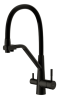 Смеситель для кухни VIVO однорычажный с фильтром с гибким изливом черный