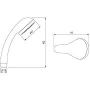 Смеситель для ванны, Helic, Milardo, HELSB02M02