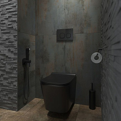 Клавиша смыва, универсальная, чёрная, Uniglass, 001, IDDIS, UNG01GBi77