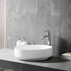 Раковина из искусственного камня Vincea VBS-6S16MW, 450*450*130, накладная, цвет белый матовый, , шт