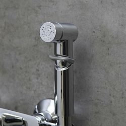 ORTUS Смеситель настенный с гигиеническим душем, латунь/хром, LM11318C