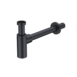 Бутылочный сифон для умывальника, черный матовый, Optima Home, IDDIS, OPTBL00i84