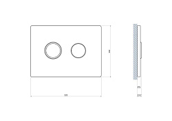 Вывод Кнопка ACCENTO CIRCLE для AQUA 50 пневматическая пластик черный матовый