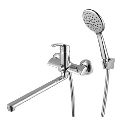 plus STRIKE Смеситель универсальный с плоским изливом 30 см, поворотный переключатель, латунь/хром