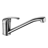 Смеситель для кухни с поворотным изливом, высота излива 12 см, длина 20 см, латунь/хром, A35-21