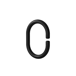 Набор колец для шторы в ванную комнату, цвет черный, IDDIS, RID013P