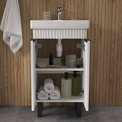 Тумба напольная Lotty 50.2D белая (Тигода 50)