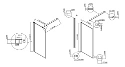 Душевая перегородка Walk-In VSW-1HS800CL, 800*2000, хром, стекло прозрачное, , шт