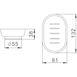 Тарелка мыльница, матовая HB751