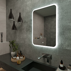 Зеркало/LED-подсветка (55см*80см)/сенсор.выключатель Maroni/AQUA DE MARCO