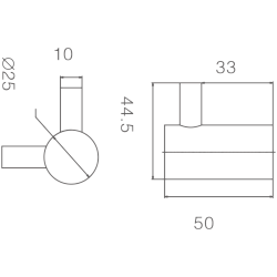 Крючок двойной, хром HB8405-2