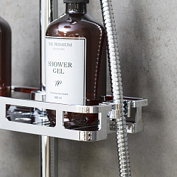 VERBA Душевая система с верхним душем Ø25 см,  регулируемая высота 1,07~1,67м, латунь/хром, LM11460C