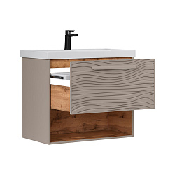 Тумба подвесная Gleam 80.1Y с нишей амарок/дуб вотан (78857(80))