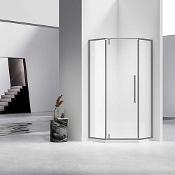 Душевой уголок Slim-N VSP-4SN100CLGM, 1000*1000, вороненая сталь, стекло прозрачное, , шт