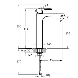 Root Round Смеситель для раковины-чаши, цвет хром