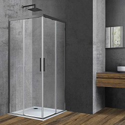 Душевой уголок Soft VSS-3SO900CLGM, 900*900, вороненая сталь, стекло прозрачное , , шт