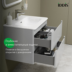 ВЫВОД Тумба подвесная, 60 см, светло-серый, Edifice, IDDIS, EDI60L0i95 подходит умыв. 0106000i28