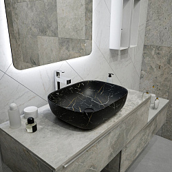 Corpa Nera Viotti/Виотти  50 раковина накладная, artceramic, черный мрамор