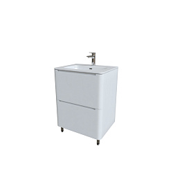 Тумба с умывальником, напольная, 60 см, белая, Edifice, IDDIS, EDI60WFi95K