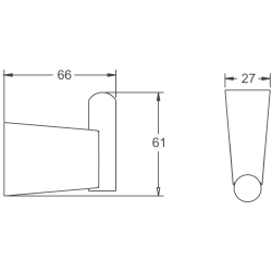 Крючок, хром B91105-1
