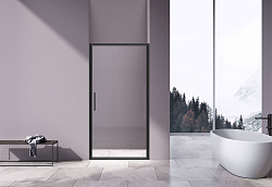 Душевая дверь Slim 8mm VDP-4SL100CLB, черный, стекло прозрачное, , шт