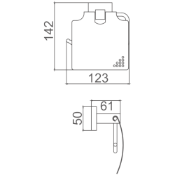 Держатель для туалетной бумаги, черный HB8903