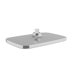 Душевая насадка верхняя прямоугольная, хром с белым, Esper, IDDIS, ESP25CSi64