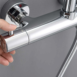 Душевая стойка Esse VSFS-1E0TCH термостатическая без излива, 25см верх душ, хром, , шт