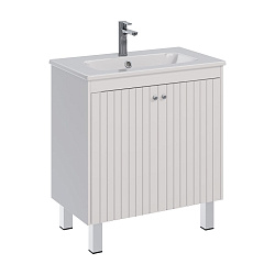 Тумба Lemark ROMANCE 80 см под 1 раковину, подвесная/напольная, 2-х дверная, цвет корпуса, фасада: Б