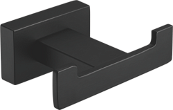 Крючок (квадрат) двойной, черный матовый B90305-2