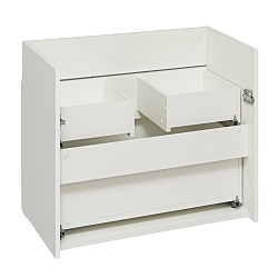 Тумба /2 ящ/подвесная/белый/раковина MODUO(60см) Skandi/AQUA DE MARCO