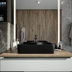 Corpa Nera Grossi/Гросси 48 раковина накладная с полочкой под смеситель, черный матовый