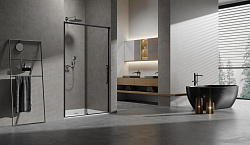 Душевая дверь Slim VDS-6SL140CLB, 1400, черный, стекло прозрачное, , шт