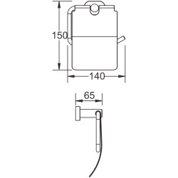 Держатель для бумаг (круг), черный матовый B90103