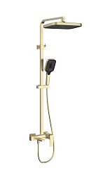 Душевая стойка Dice VSFS-4C12BG с изливом, брашированное золото, , шт