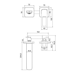 Встраиваемый смеситель для умывальника, Slide, IDDIS, SLISB00i65