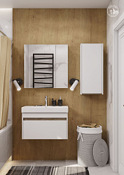 Шкаф навесной Марти Белый/Дуб Эндгрейн