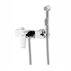 Смеситель с гигиеническим душем настенный, хром