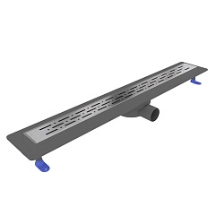 Corpa Nera Grossi/Гросси душевой трап 80 см с гидрозатвором, решетка из нержавеющей стали, хром