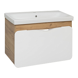 Тумба /2 ящ/подвесная/дуб золотой Крафт(80см) Skandi/AQUA DE MARCO