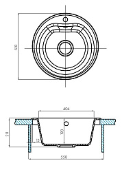 Мойка кухонная Мида,графит