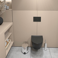 Corpa Nera Bosso S/Боссо С унитаз подвесной безободковый, торнадо, быстр.сиденье с микролифтом, черн