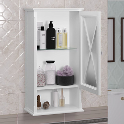 Шкаф Opadiris Палермо 46 подвесной, одностворчатый, цвет белый матовый, правый