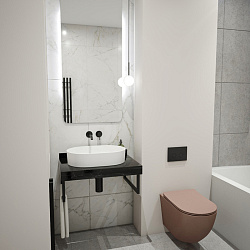 Corpa Nera Grossi/Гросси столешница 70 под раковину керамогранит, черный мрамор