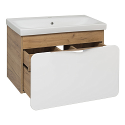 Тумба /2 ящ/подвесная/дуб золотой Крафт(80см) Skandi/AQUA DE MARCO