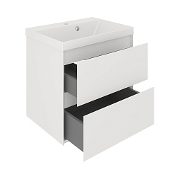 Тумба подвесная ASTRA 60 /2ящ/белая/раковина Астория Florentina/AQUA DE MARCO