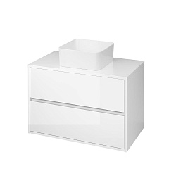 Вывод Раковина встраиваемая: CREA на столешницу, 35, SQUARE, 1 отв., белый