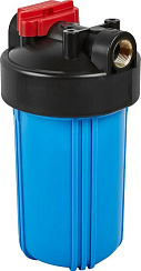 Магистральный фильтр FH10 Big Blue 1" UN  + ключ (Синий непрозрачный корпус магистрального фильтра, 