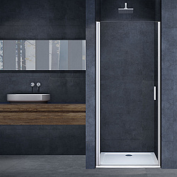 Душевая дверь Alpha VDP-3AL100CL , хром, стекло прозрачное, , шт